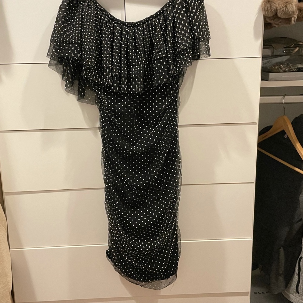 MAJE poka dot dress size 1
